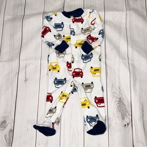 Fleece Cars Footie Pajamas - Baby Boy Size 9 Months